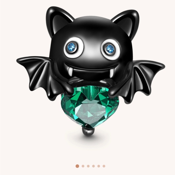 Pandora (Authentic) “Always By my side” Bangle with 9 charms and chain Bat Theme - Picture 8 of 13